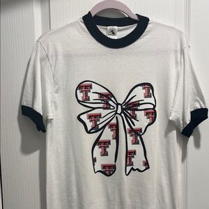 NWOT Texas Tech TTU White and Black Graphic T-Shirt
